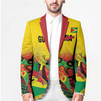 Custom Guyana Football Blazer Golden Jaguars Spirit - Yellow - Wonder Print Shop