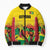 Custom Guyana Football Bomber Puffer Jacket Golden Jaguars Spirit - Yellow - Wonder Print Shop