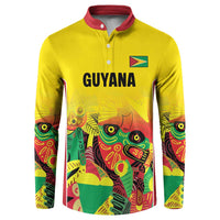 Custom Guyana Football Button Sweatshirt Golden Jaguars Spirit - Yellow - Wonder Print Shop