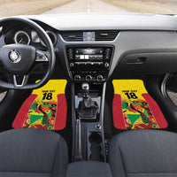 Custom Guyana Football Car Mats Golden Jaguars Spirit - Yellow - Wonder Print Shop
