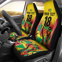 Custom Guyana Football Car Seat Cover Golden Jaguars Spirit - Yellow - Wonder Print Shop