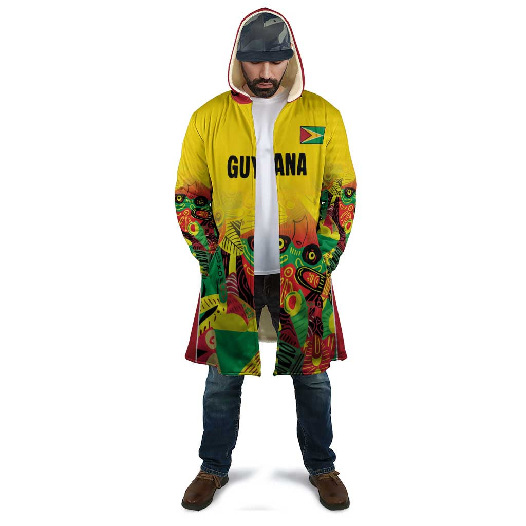 Custom Guyana Football Cloak Golden Jaguars Spirit - Yellow - Wonder Print Shop