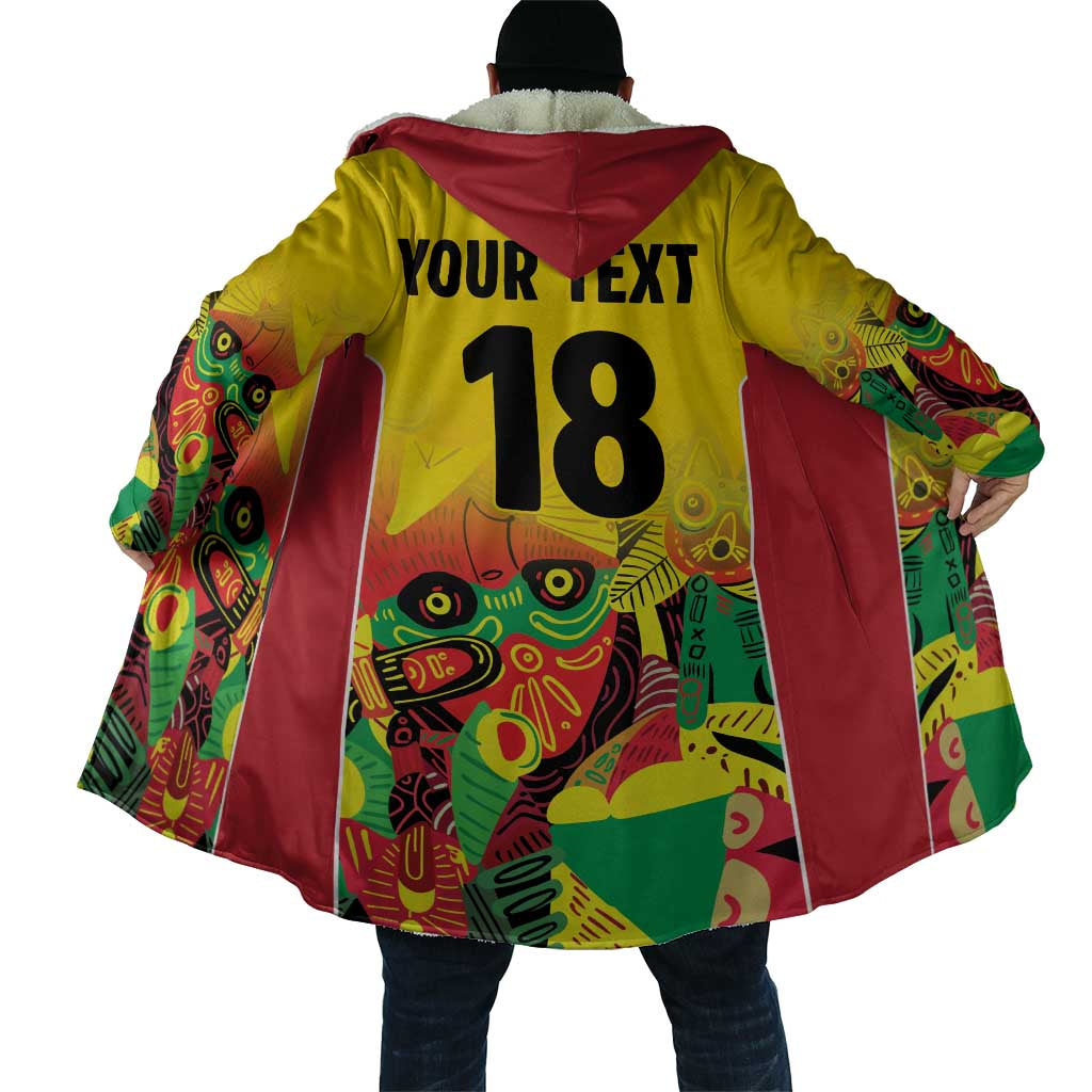 Custom Guyana Football Cloak Golden Jaguars Spirit - Yellow - Wonder Print Shop
