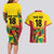 Custom Guyana Football Couples Matching Long Sleeve Bodycon Dress and Hawaiian Shirt Golden Jaguars Spirit - Yellow - Wonder Print Shop