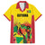 Custom Guyana Football Family Matching Long Sleeve Bodycon Dress and Hawaiian Shirt Golden Jaguars Spirit - Yellow - Wonder Print Shop