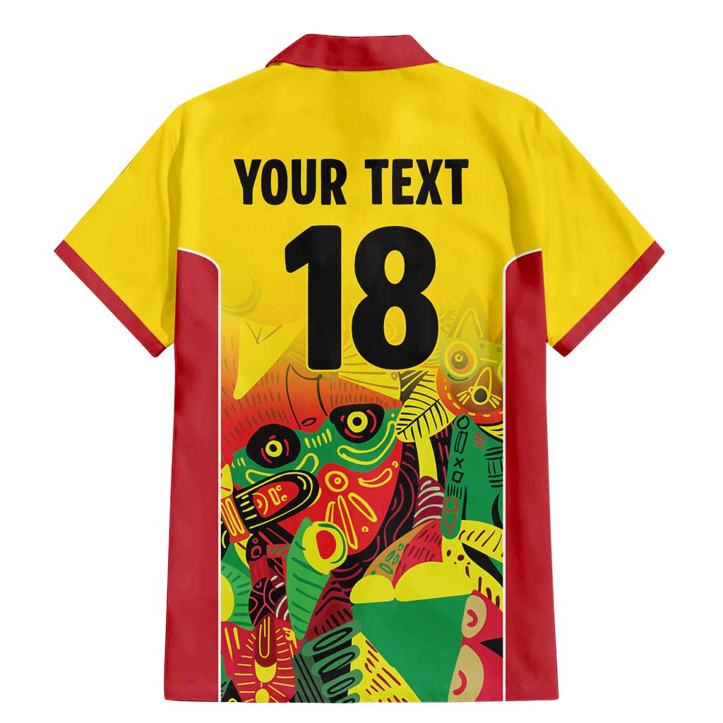 Custom Guyana Football Family Matching Mermaid Dress and Hawaiian Shirt Golden Jaguars Spirit - Yellow - Wonder Print Shop