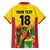 Custom Guyana Football Family Matching Off The Shoulder Long Sleeve Dress and Hawaiian Shirt Golden Jaguars Spirit - Yellow - Wonder Print Shop