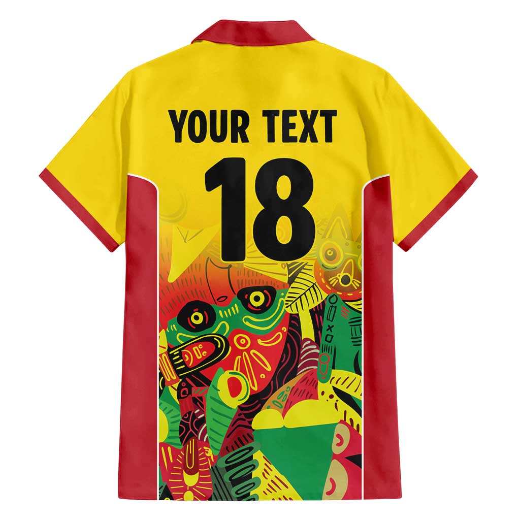 Custom Guyana Football Family Matching Puletasi and Hawaiian Shirt Golden Jaguars Spirit - Yellow - Wonder Print Shop