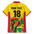 Custom Guyana Football Family Matching Short Sleeve Bodycon Dress and Hawaiian Shirt Golden Jaguars Spirit - Yellow - Wonder Print Shop