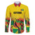 Custom Guyana Football Family Matching Short Sleeve Bodycon Dress and Hawaiian Shirt Golden Jaguars Spirit - Yellow - Wonder Print Shop