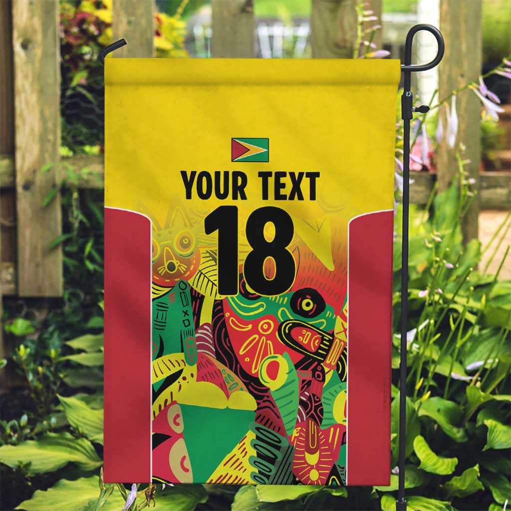 Custom Guyana Football Garden Flag Golden Jaguars Spirit - Yellow - Wonder Print Shop