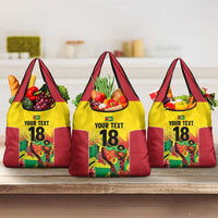 Custom Guyana Football Grocery Bag Golden Jaguars Spirit - Yellow - Wonder Print Shop