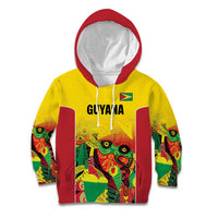 Custom Guyana Football Kid Hoodie Golden Jaguars Spirit - Yellow - Wonder Print Shop