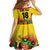 Custom Guyana Football Kid Short Sleeve Dress Golden Jaguars Spirit - Yellow - Wonder Print Shop