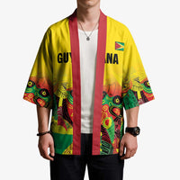 Custom Guyana Football Kimono Golden Jaguars Spirit - Yellow - Wonder Print Shop
