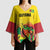 Custom Guyana Football Kimono Sleeve Blouse Golden Jaguars Spirit - Yellow - Wonder Print Shop
