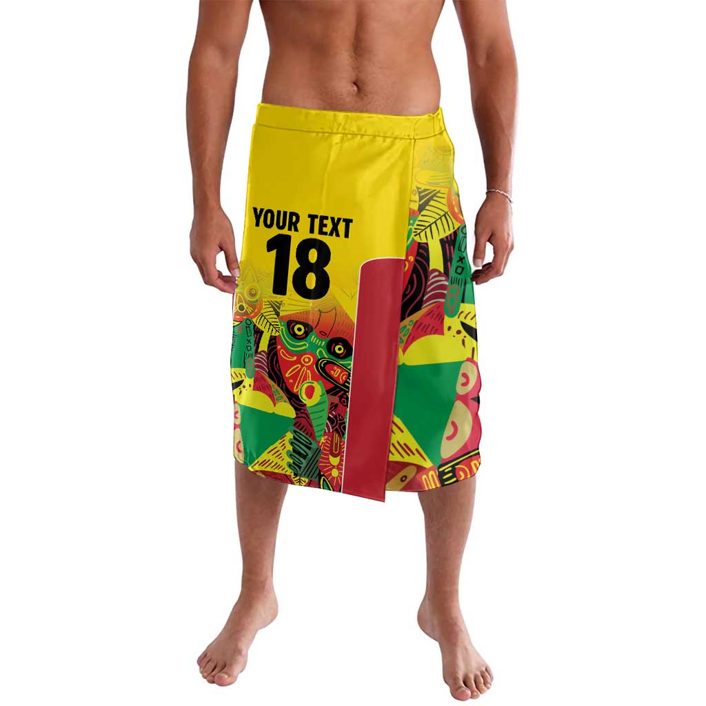 Custom Guyana Football Lavalava Golden Jaguars Spirit - Yellow - Wonder Print Shop