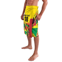 Custom Guyana Football Lavalava Golden Jaguars Spirit - Yellow - Wonder Print Shop