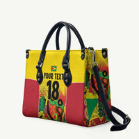 Custom Guyana Football Leather Bag Golden Jaguars Spirit - Yellow - Wonder Print Shop
