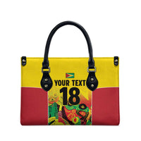 Custom Guyana Football Leather Bag Golden Jaguars Spirit - Yellow - Wonder Print Shop