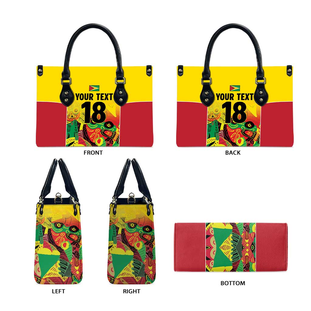 Custom Guyana Football Leather Bag Golden Jaguars Spirit - Yellow - Wonder Print Shop