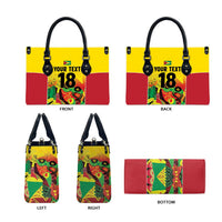 Custom Guyana Football Leather Bag Golden Jaguars Spirit - Yellow - Wonder Print Shop