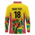 Custom Guyana Football Long Sleeve Polo Shirt Golden Jaguars Spirit - Yellow - Wonder Print Shop