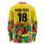 Custom Guyana Football Long Sleeve Shirt Golden Jaguars Spirit - Yellow - Wonder Print Shop