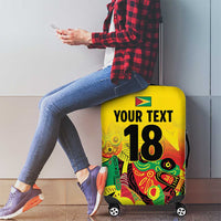 Custom Guyana Football Luggage Cover Golden Jaguars Spirit - Yellow - Wonder Print Shop