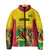Custom Guyana Football Padded Jacket Golden Jaguars Spirit - Yellow - Wonder Print Shop