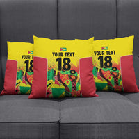 Custom Guyana Football Pillow Cover Golden Jaguars Spirit - Yellow - Wonder Print Shop