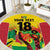 Custom Guyana Football Round Carpet Golden Jaguars Spirit - Yellow - Wonder Print Shop
