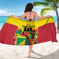 Custom Guyana Football Sarong Golden Jaguars Spirit - Yellow - Wonder Print Shop
