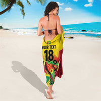Custom Guyana Football Sarong Golden Jaguars Spirit - Yellow - Wonder Print Shop