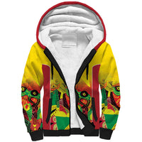 Custom Guyana Football Sherpa Hoodie Golden Jaguars Spirit - Yellow - Wonder Print Shop