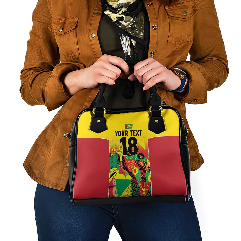 Custom Guyana Football Shoulder Handbag Golden Jaguars Spirit - Yellow - Wonder Print Shop