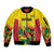 Custom Guyana Football Sleeve Zip Bomber Jacket Golden Jaguars Spirit - Yellow - Wonder Print Shop