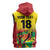 Custom Guyana Football Sleeveless Zip Hoodie Golden Jaguars Spirit - Yellow - Wonder Print Shop