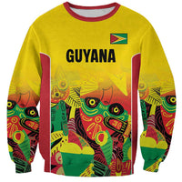 Custom Guyana Football Sweatshirt Golden Jaguars Spirit - Yellow - Wonder Print Shop