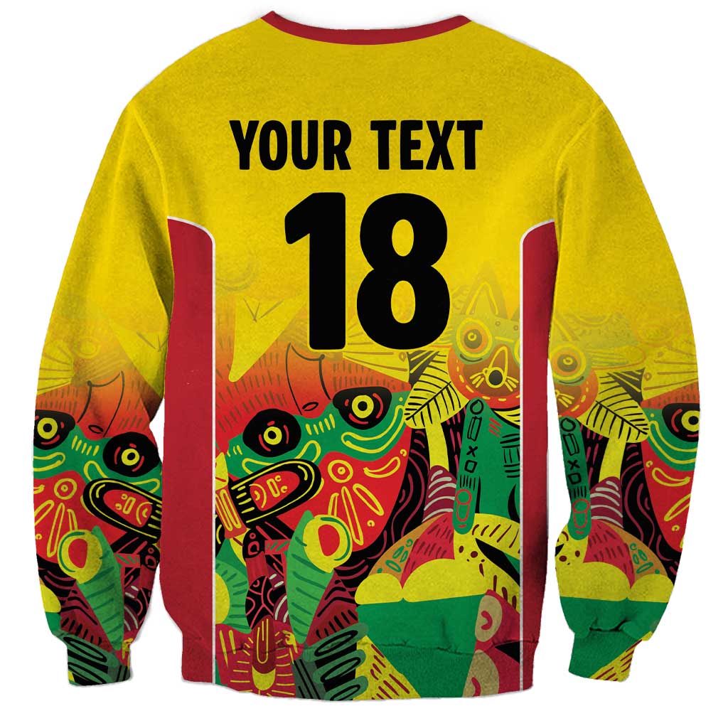 Custom Guyana Football Sweatshirt Golden Jaguars Spirit - Yellow - Wonder Print Shop