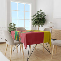 Custom Guyana Football Tablecloth Golden Jaguars Spirit - Yellow - Wonder Print Shop