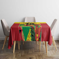 Custom Guyana Football Tablecloth Golden Jaguars Spirit - Yellow - Wonder Print Shop