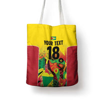 Custom Guyana Football Tote Bag Golden Jaguars Spirit - Yellow - Wonder Print Shop