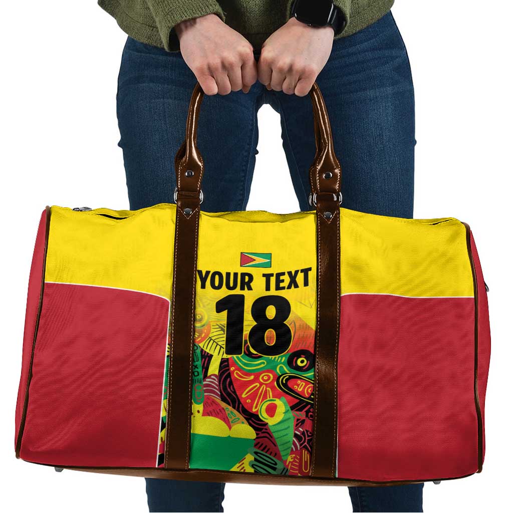 Custom Guyana Football Travel Bag Golden Jaguars Spirit - Yellow - Wonder Print Shop