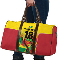 Custom Guyana Football Travel Bag Golden Jaguars Spirit - Yellow - Wonder Print Shop