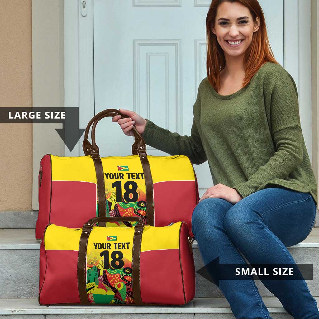 Custom Guyana Football Travel Bag Golden Jaguars Spirit - Yellow - Wonder Print Shop