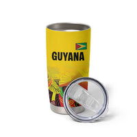 Custom Guyana Football Tumbler Cup Golden Jaguars Spirit - Yellow - Wonder Print Shop