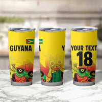 Custom Guyana Football Tumbler Cup Golden Jaguars Spirit - Yellow - Wonder Print Shop