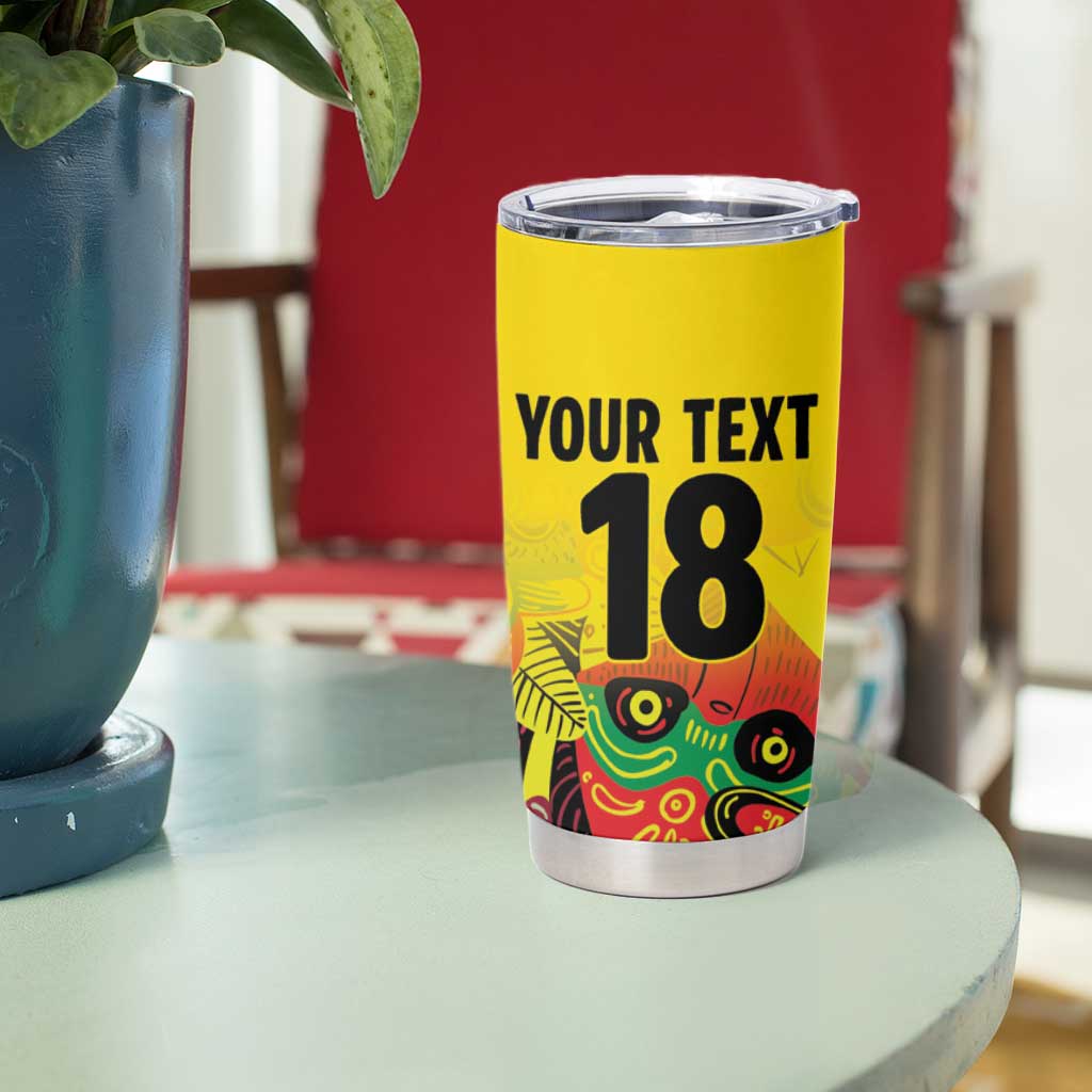 Custom Guyana Football Tumbler Cup Golden Jaguars Spirit - Yellow - Wonder Print Shop