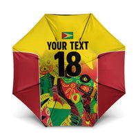 Custom Guyana Football Umbrella Golden Jaguars Spirit - Yellow - Wonder Print Shop
